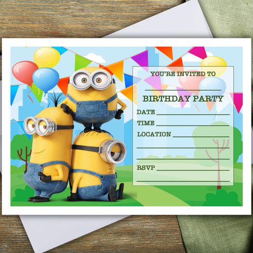Minions inviti festa 10 - minions,